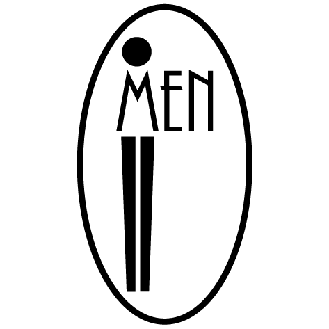 Sticker WC Men ovale