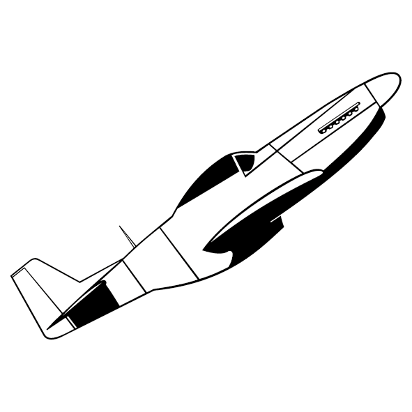 Sticker avion chasseur