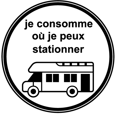 Autocollant je consomme où je peux stationner model 5