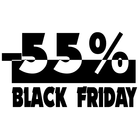 Autocollant Black Friday -55%