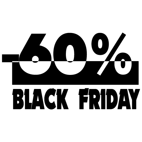 Autocollant Black Friday -60%