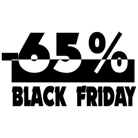Autocollant Black Friday -65%
