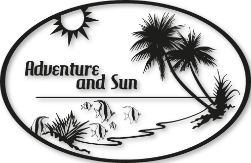 Sticker Adventure and sun model Gauche