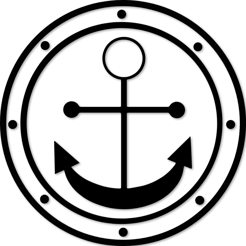 Sticker ancre marine hublot