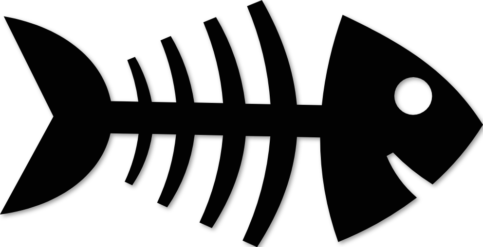 Sticker Arête de Poisson - Graphique Décalée