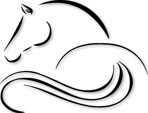Sticker autocollant cheval esquisse