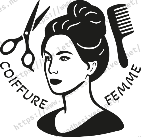 Sticker coiffure chignon