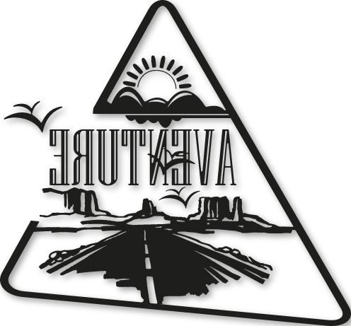 Sticker aventure triangle - Gauche