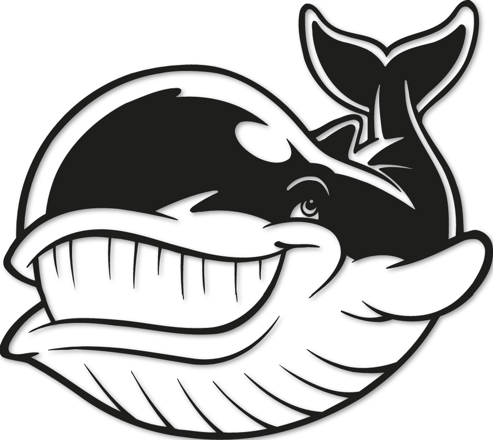 Sticker baleine blanche