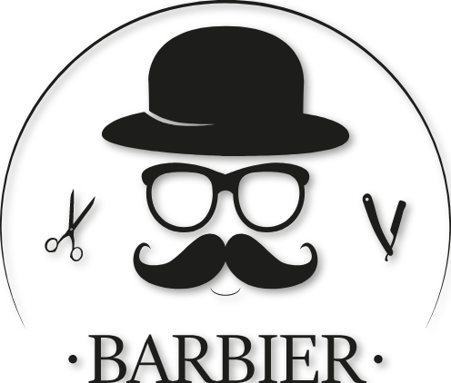 Sticker barbier moustache lunettes