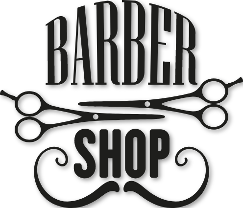 Sticker barber shop moustache