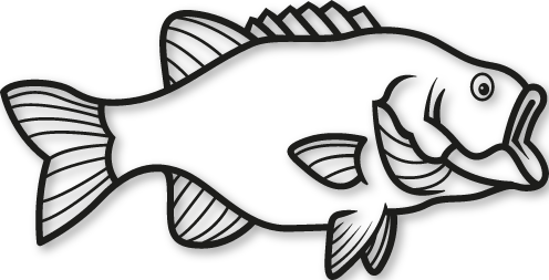 Sticker Black bass