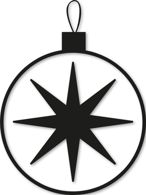 Sticker boule étoile huit branches