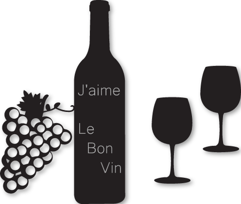 Stickers bouteille de vin