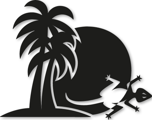 Sticker palmier gecko