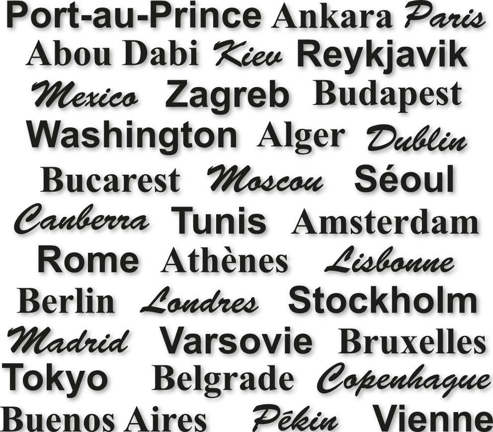 Sticker Capitales du Monde