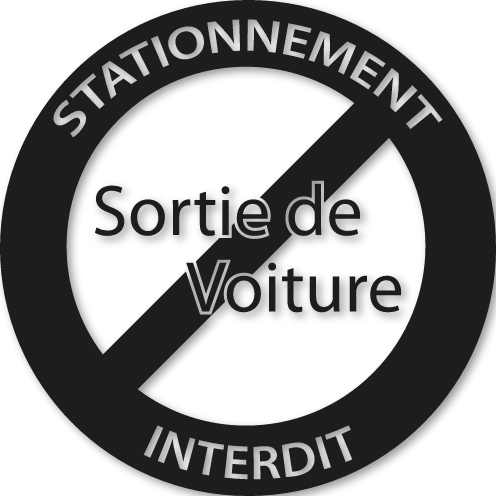 Sticker sortie de voiture