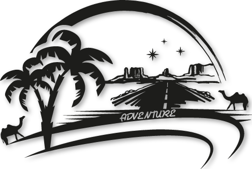 Sticker chameaux Adventure - Droit
