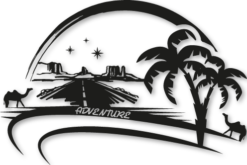 Sticker chameaux Adventure - Gauche