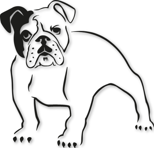 Sticker chien Bulldog Anglais