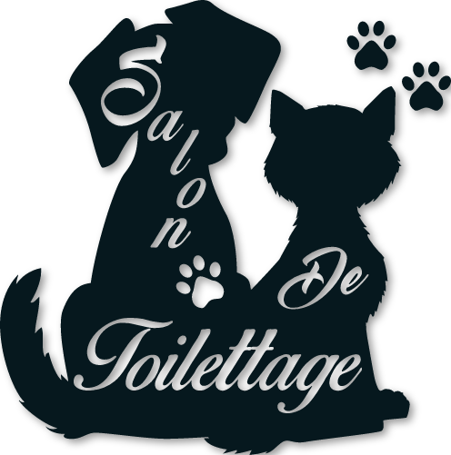 Sticker chien chat toilettage