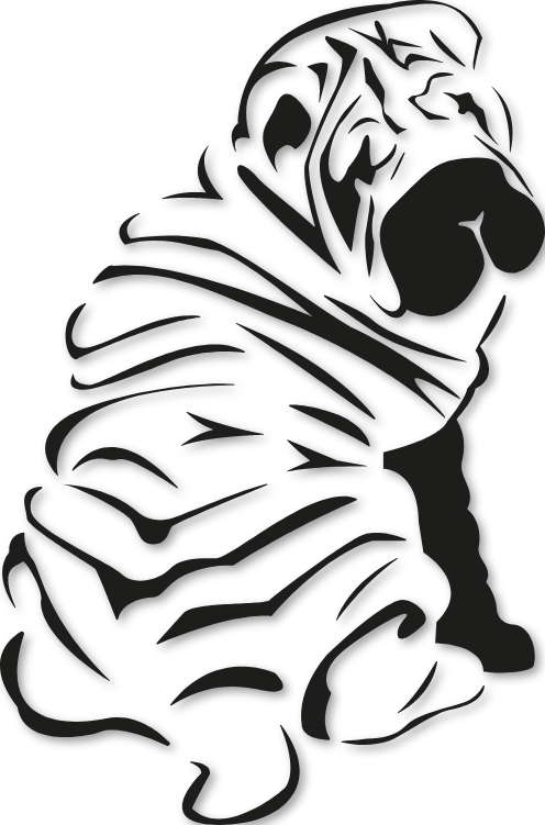 Sticker chien Shar-pei