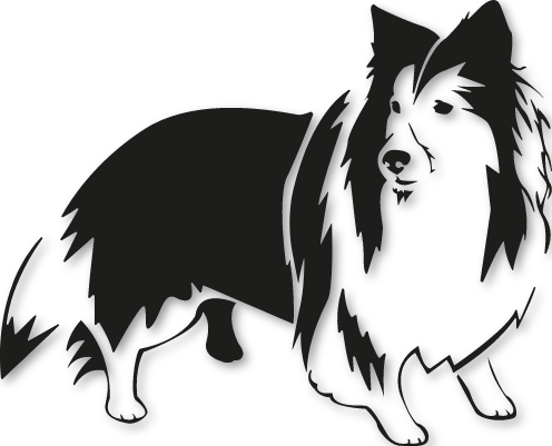 Sticker chien Shetland