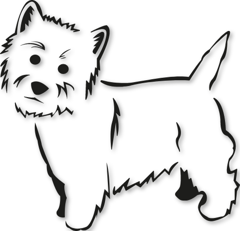 Sticker chien Westie