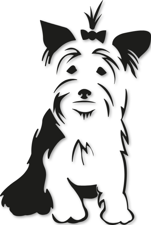 Sticker chien Yorkshire