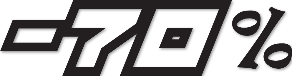 Sticker chiffre -70%