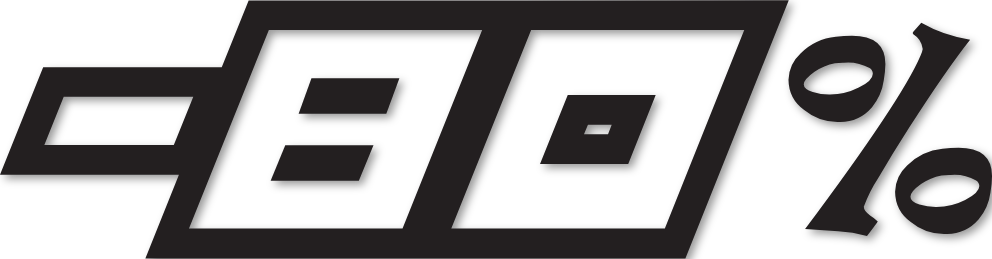 Sticker chiffre -80%