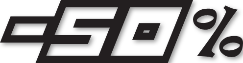 Sticker chiffre marquage -50%