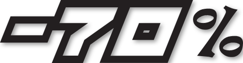 Sticker chiffre marquage -70%