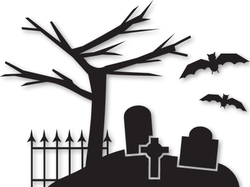 Sticker cimetière Halloween