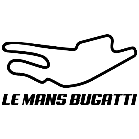 Sticker circuit Le Mans Bugatti