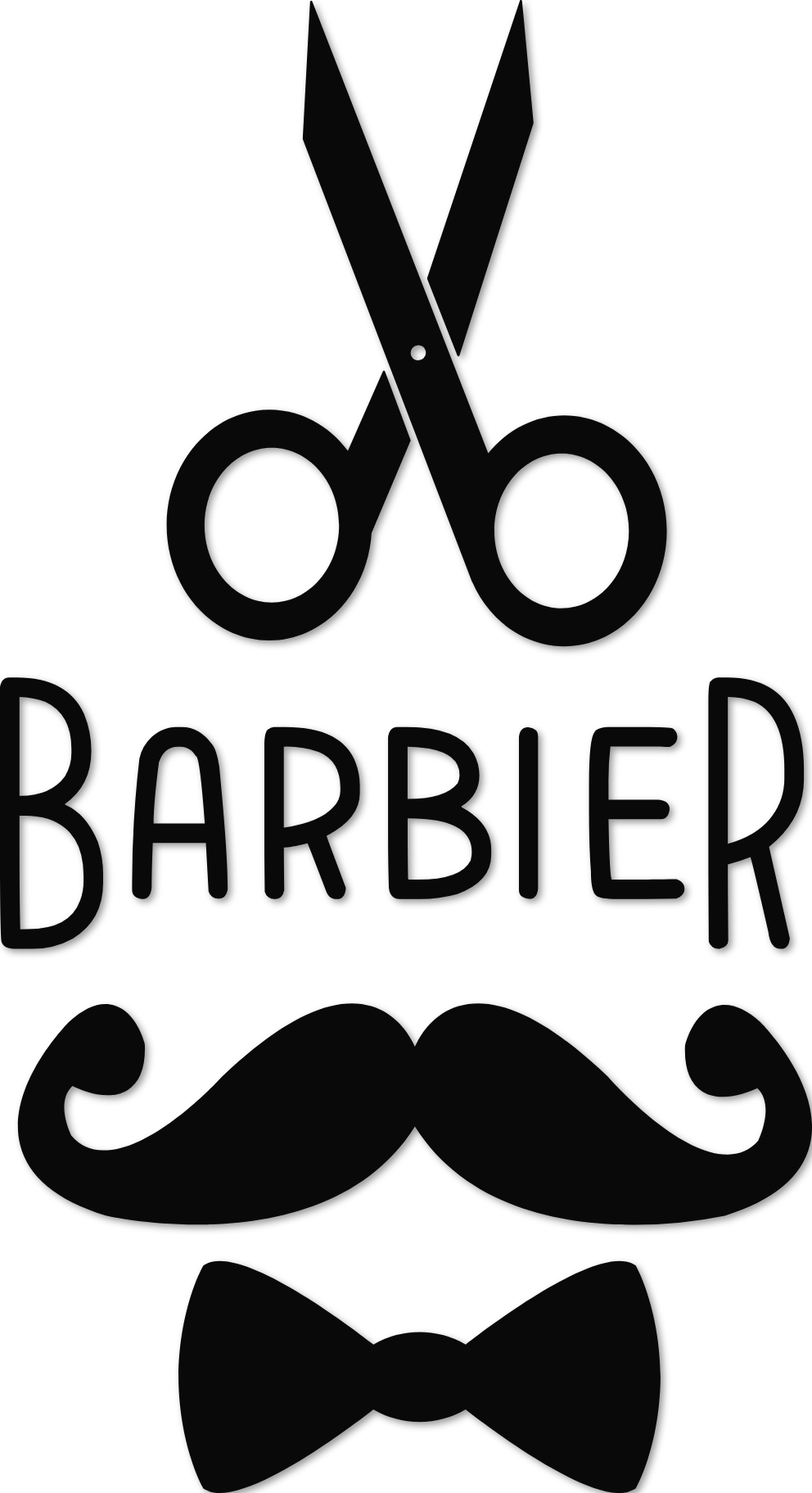 Sticker ciseaux nœud papillon