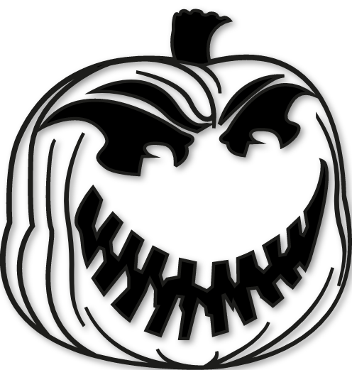 Sticker citrouille grande bouche