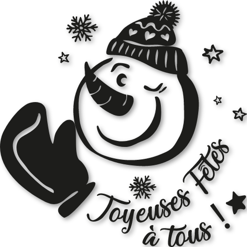 Sticker clown bonhomme de neige
