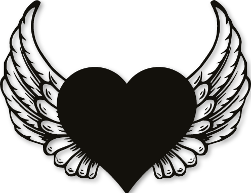 Sticker cœur aile - SAV07