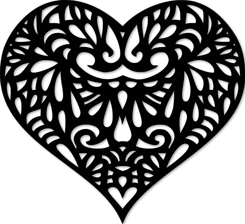 Sticker coeur baroque