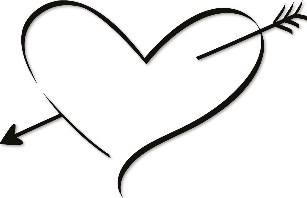 Sticker cœur flèche