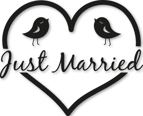 Sticker cœur Just Married
