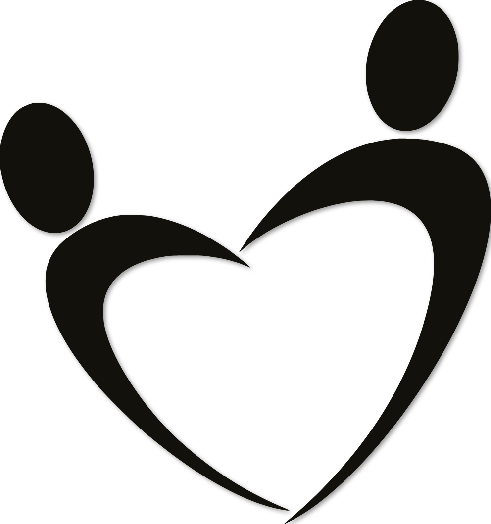 Sticker coeur silhouettes