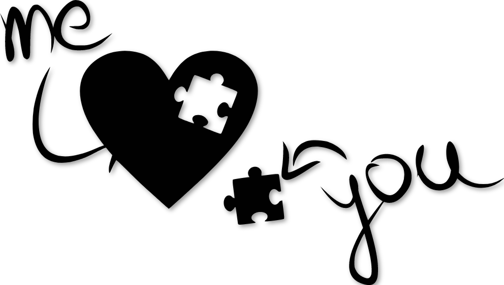 Sticker cœur you me