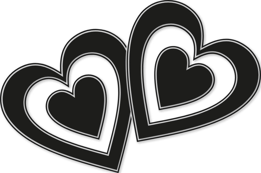 Sticker cœurs double