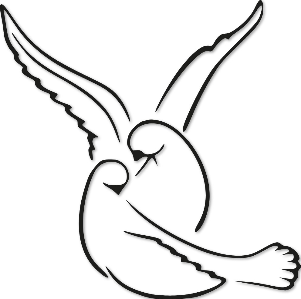 Sticker colombes love