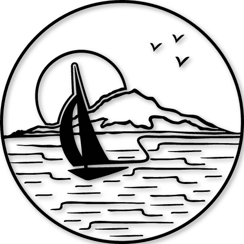 Sticker coucher de soleil en mer