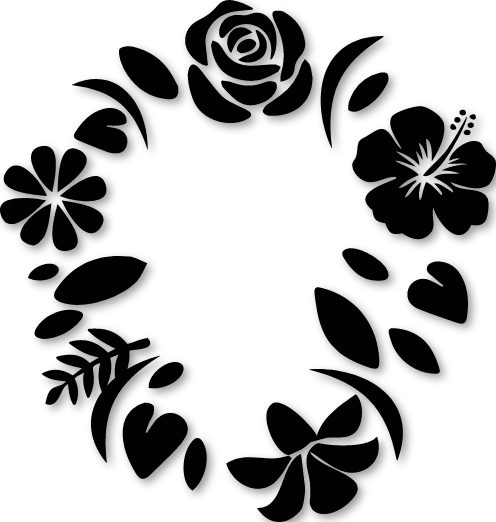 Sticker couronne de fleurs FLE03