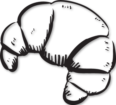 Sticker croissant vintage