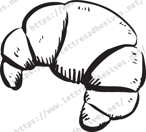 Sticker croissant vintage